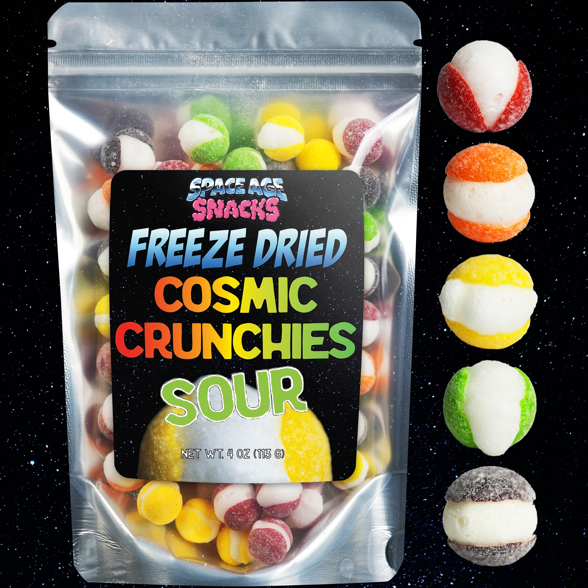  Premium Skittles Freeze Dried Candy - 8 Ounce Cosmic Crunchies  Space Age Snacks Freetles for All Ages : Grocery & Gourmet Food
