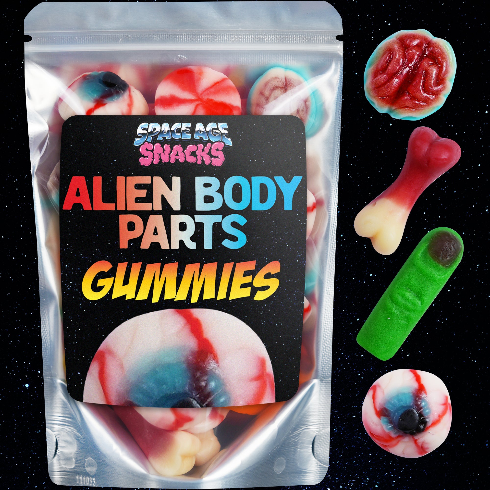 Alien Body Parts Gummies Candy - 10 Ounces