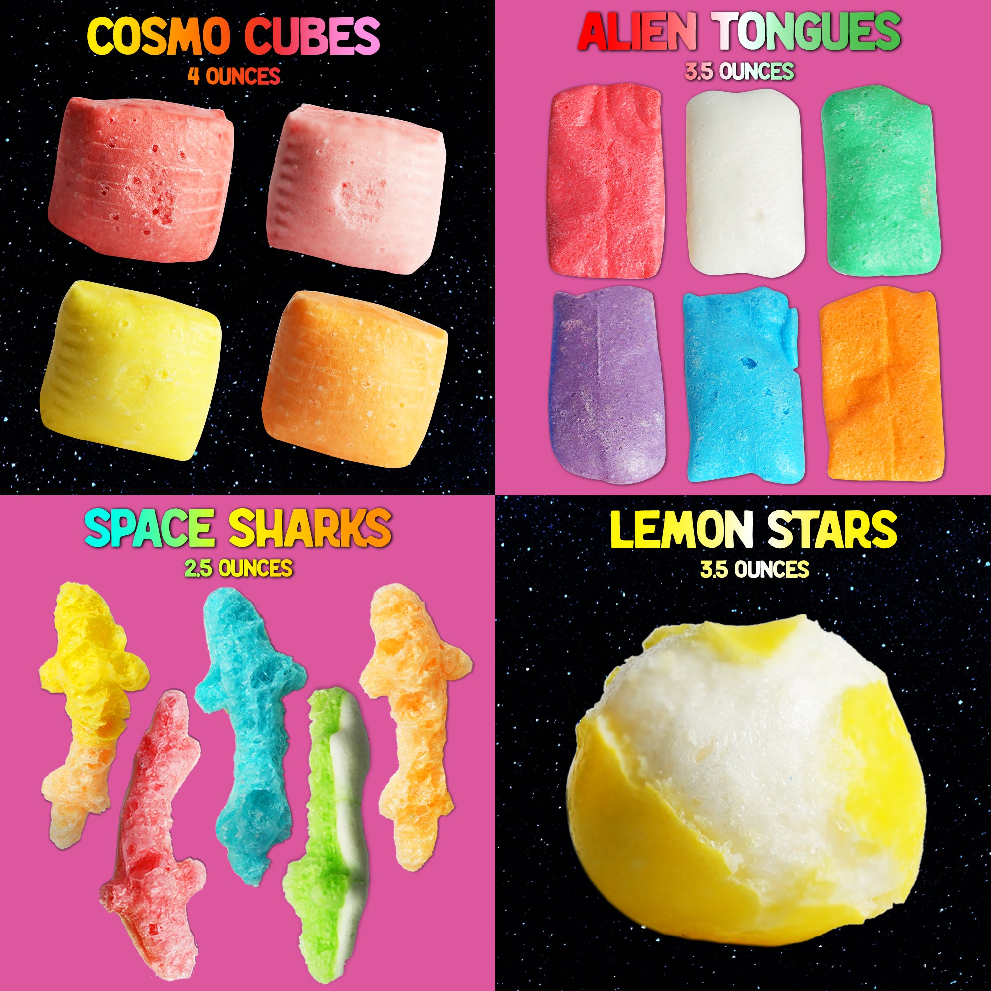 The UFO Pack - Freeze Dried Candy with Nine Different Treats