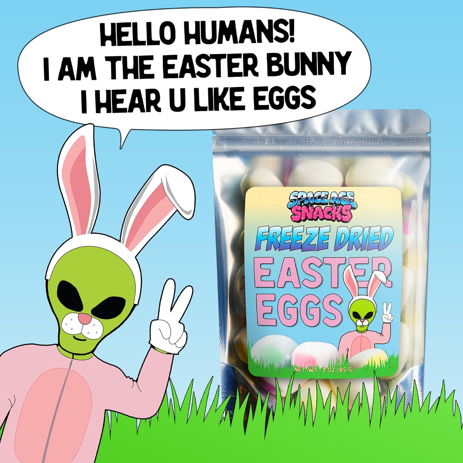 Freeze Dried Easter Eggs Candy Hi Chews - 3 Ounces