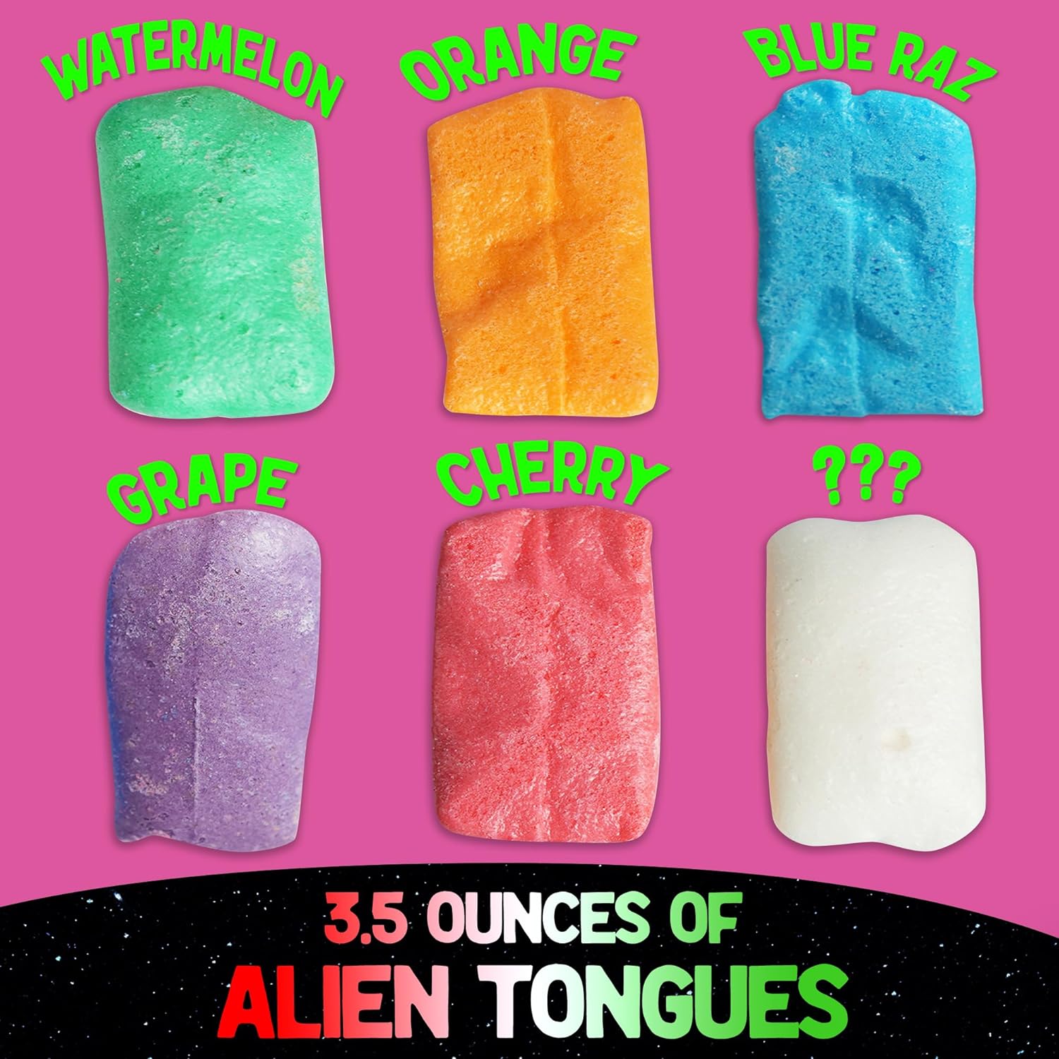 2 Pack Freeze Dried Candy Variety Pack - Alien Tongues and Alien Brains - Airheads