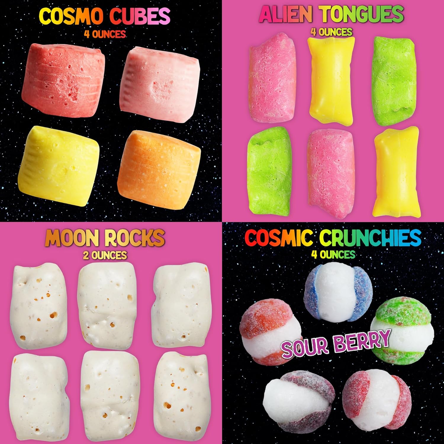 The UFO Pack 2.0 - Freeze Dried Candy with Eight Different Treats