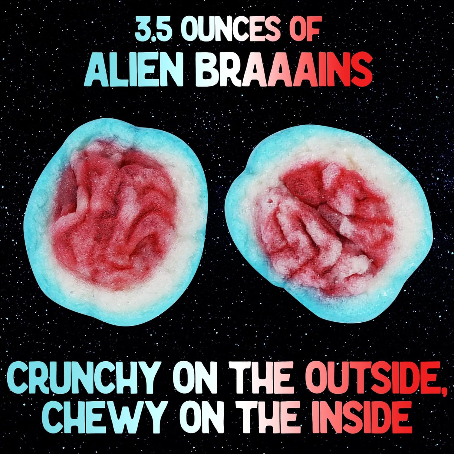 2 Pack Freeze Dried Candy Variety Pack - Alien Tongues and Alien Brains - Airheads