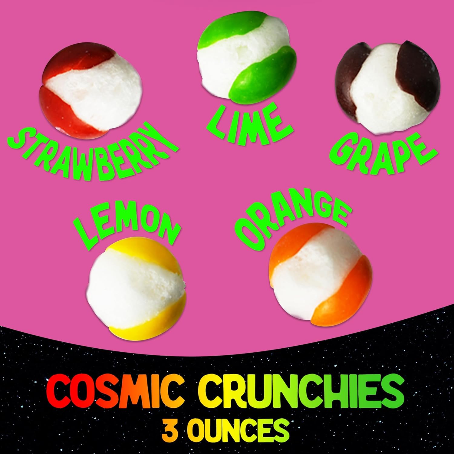 2 Pack Freeze Dried Cosmic Crunchies and Hi Chews Candy