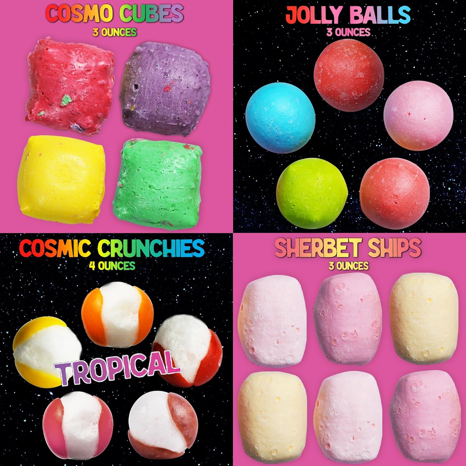 The UFO Pack 2.0 - Freeze Dried Candy with Eight Different Treats