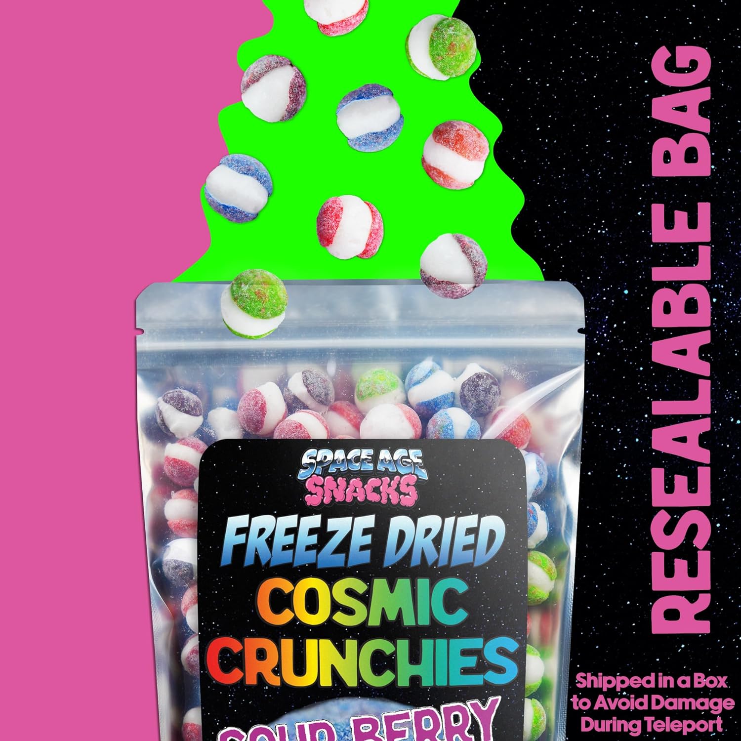 Freeze Dried Sour Berry Cosmic Crunchies Candy – Space Age Snacks