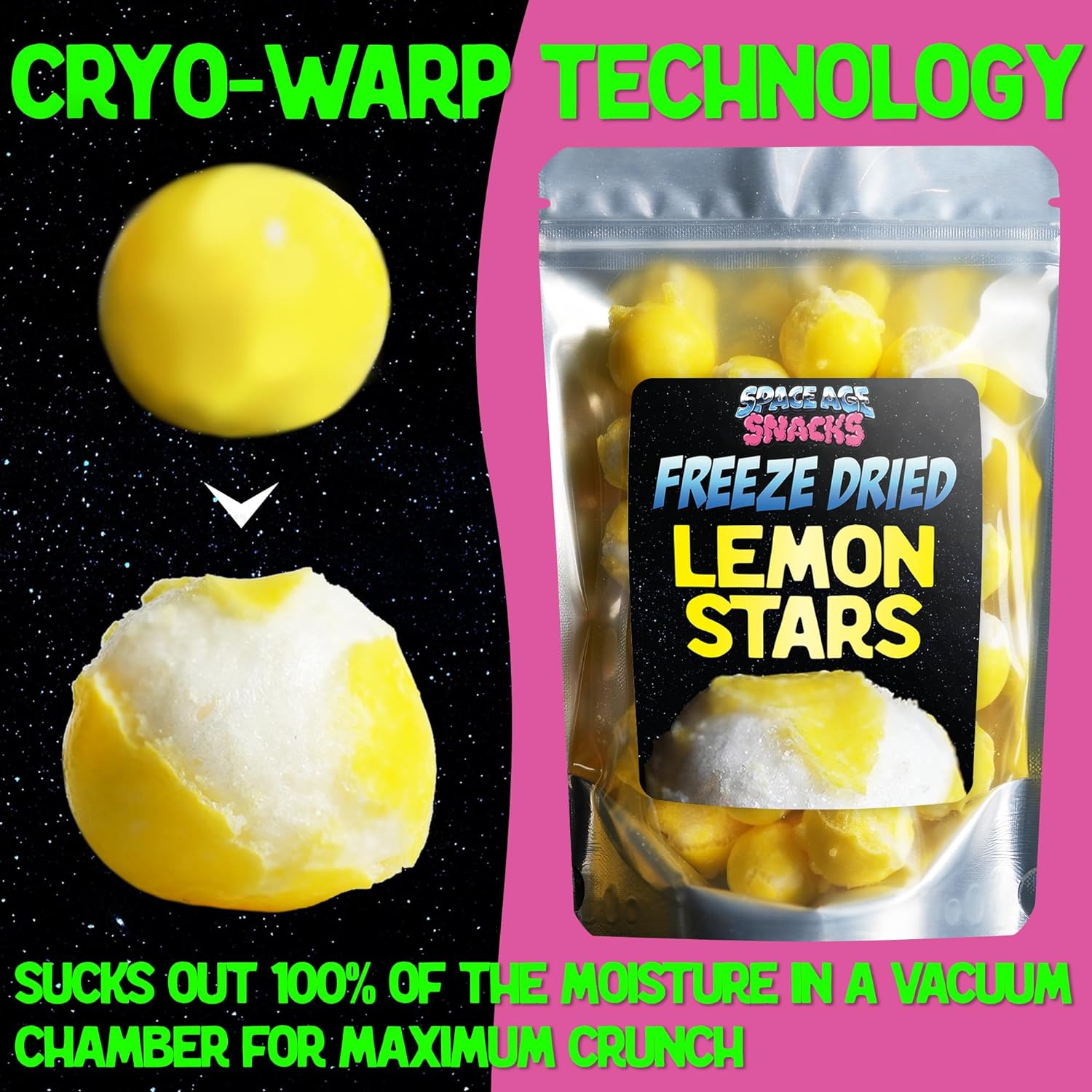 Freeze Dried Lemon Stars Candy