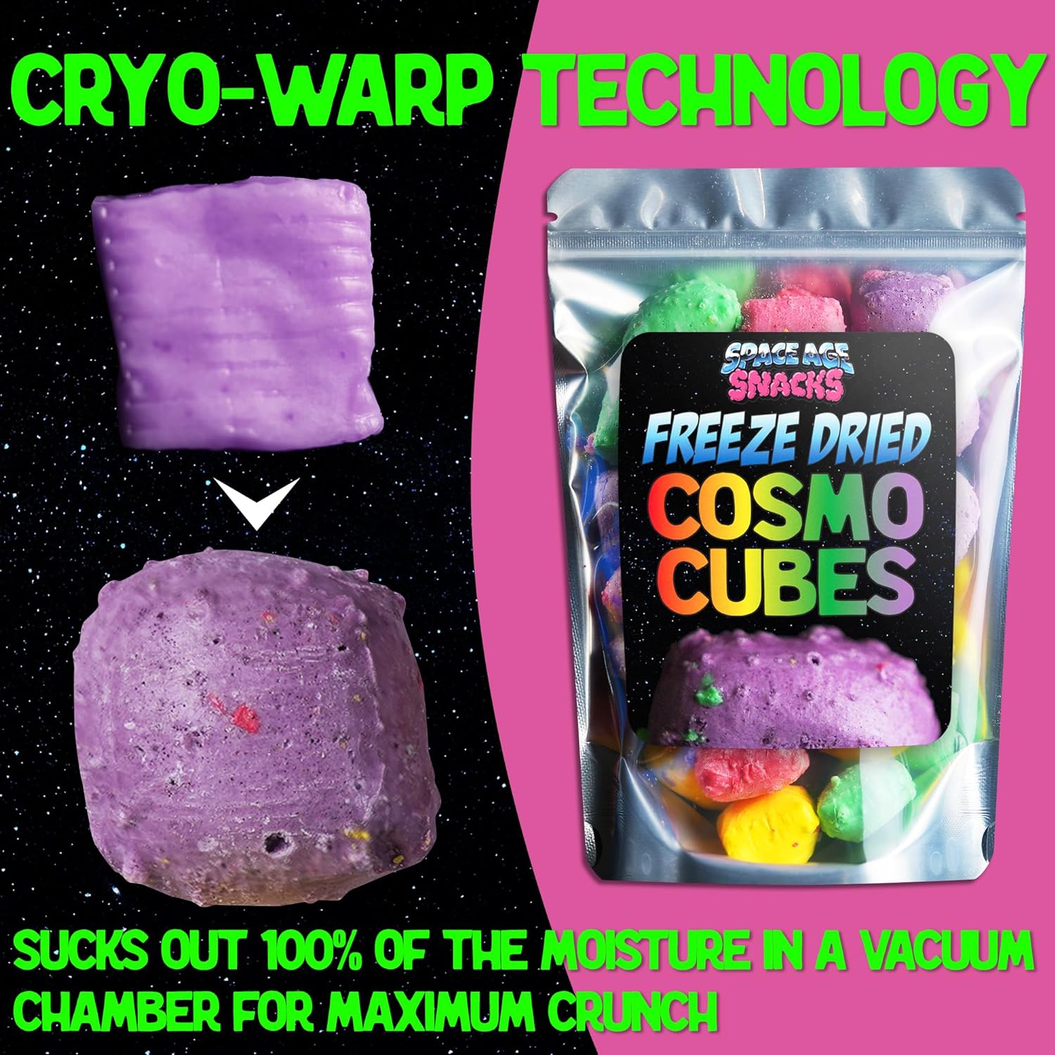Freeze Dried Now and Later Cosmo Cubes Candy