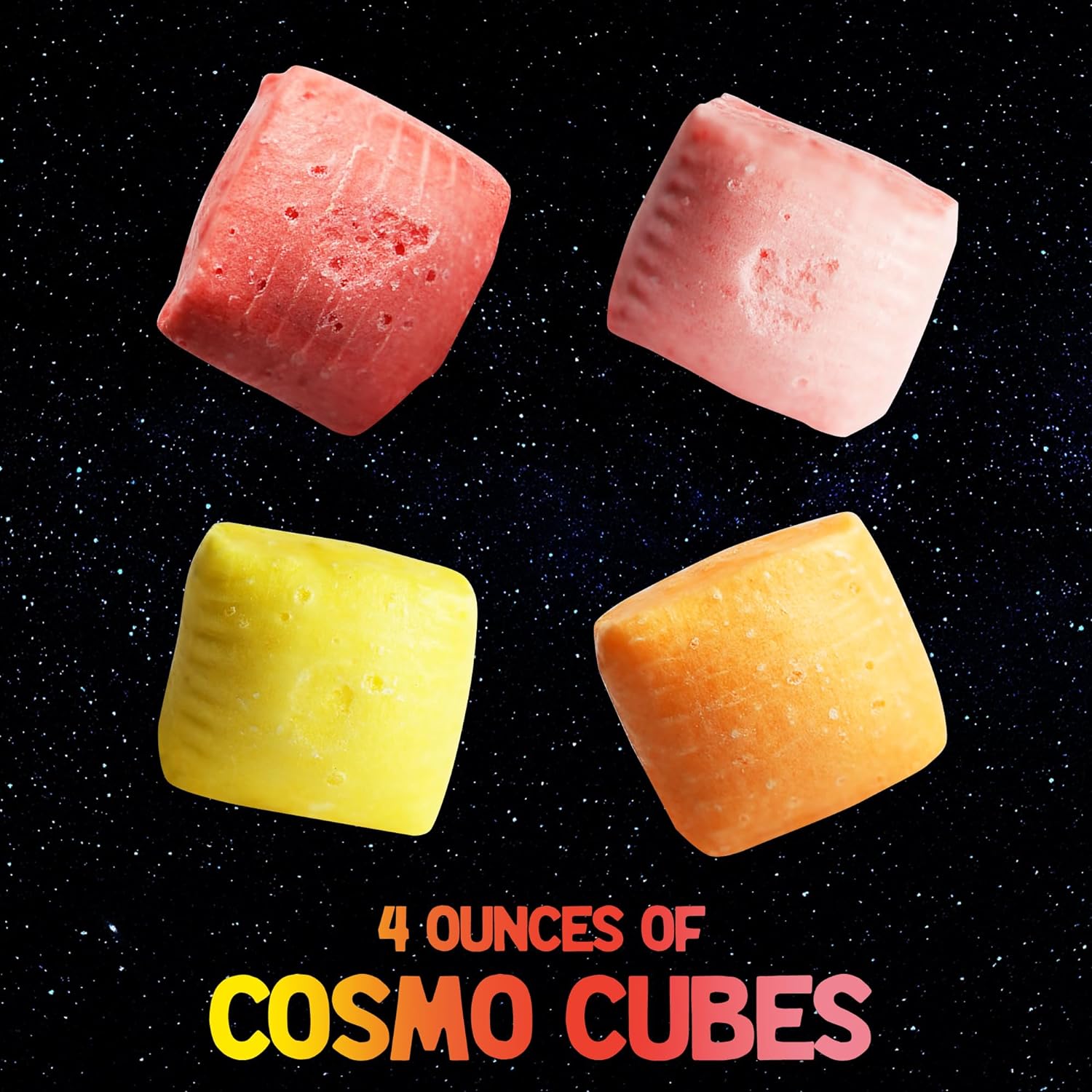 4 Pack Variety Pack Freeze Dried Candy - Cosmic Crunchies, Airheads, Hi Chews and Cosmo Cubes