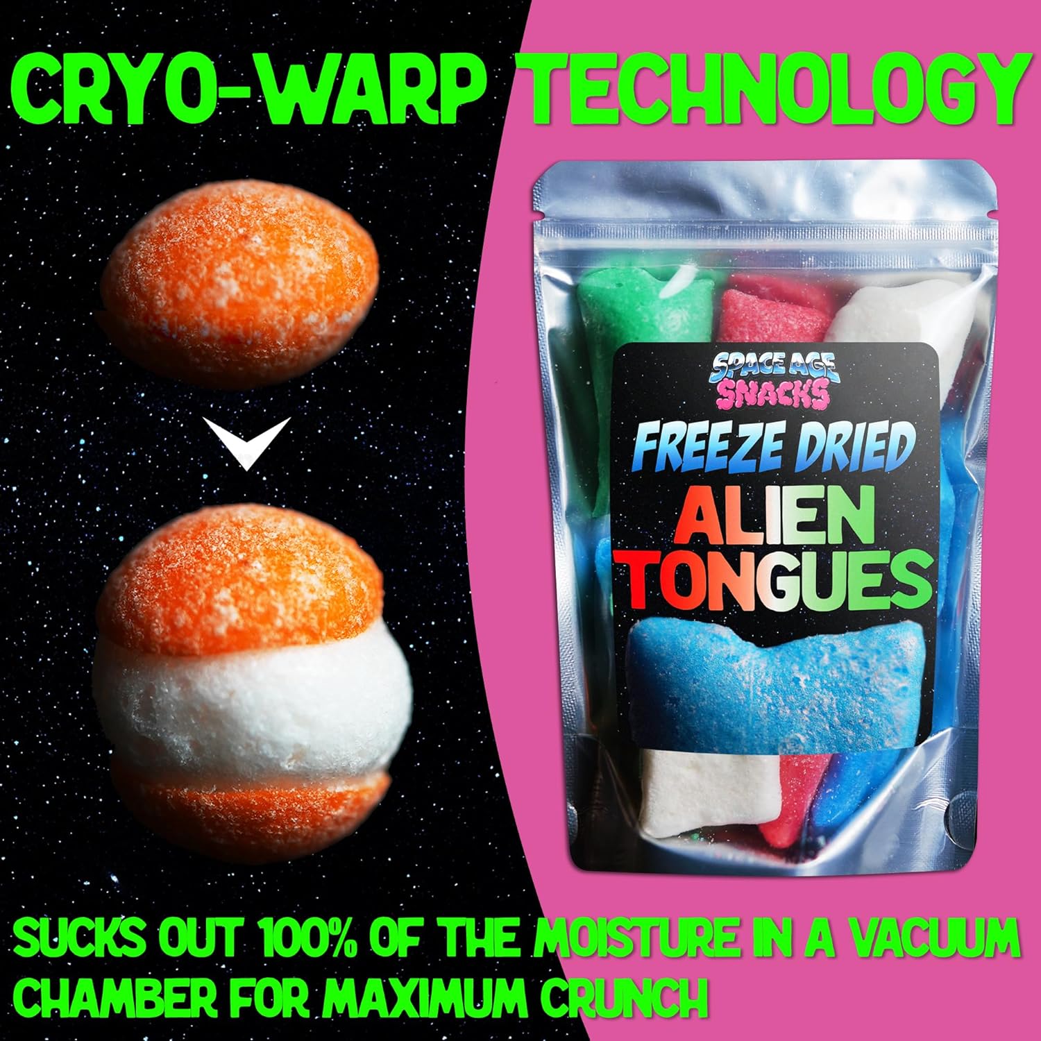 Freeze Dried Alien Tongues Candy