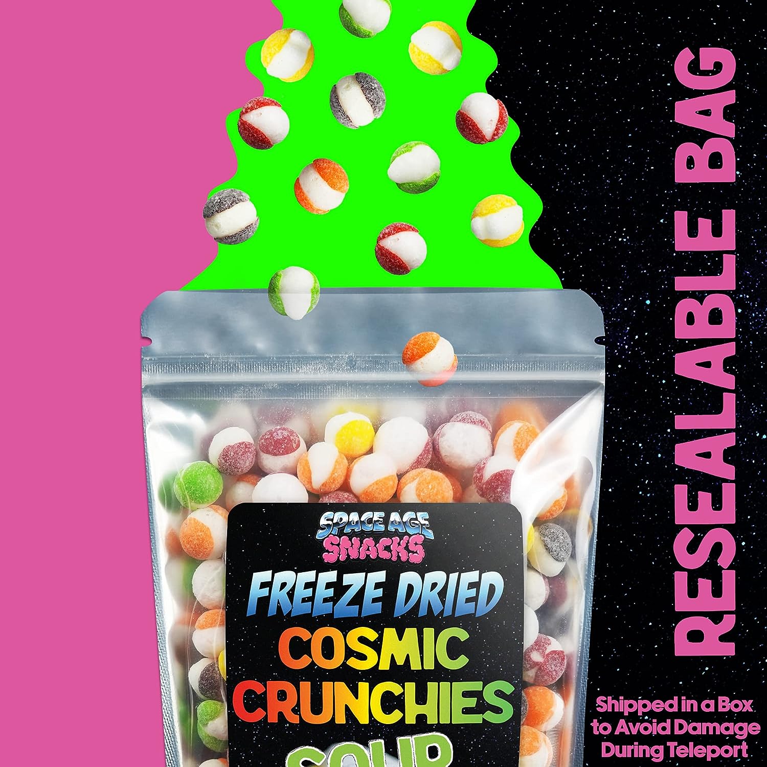 Freeze Dried Sour Cosmic Crunchies Candy – Space Age Snacks