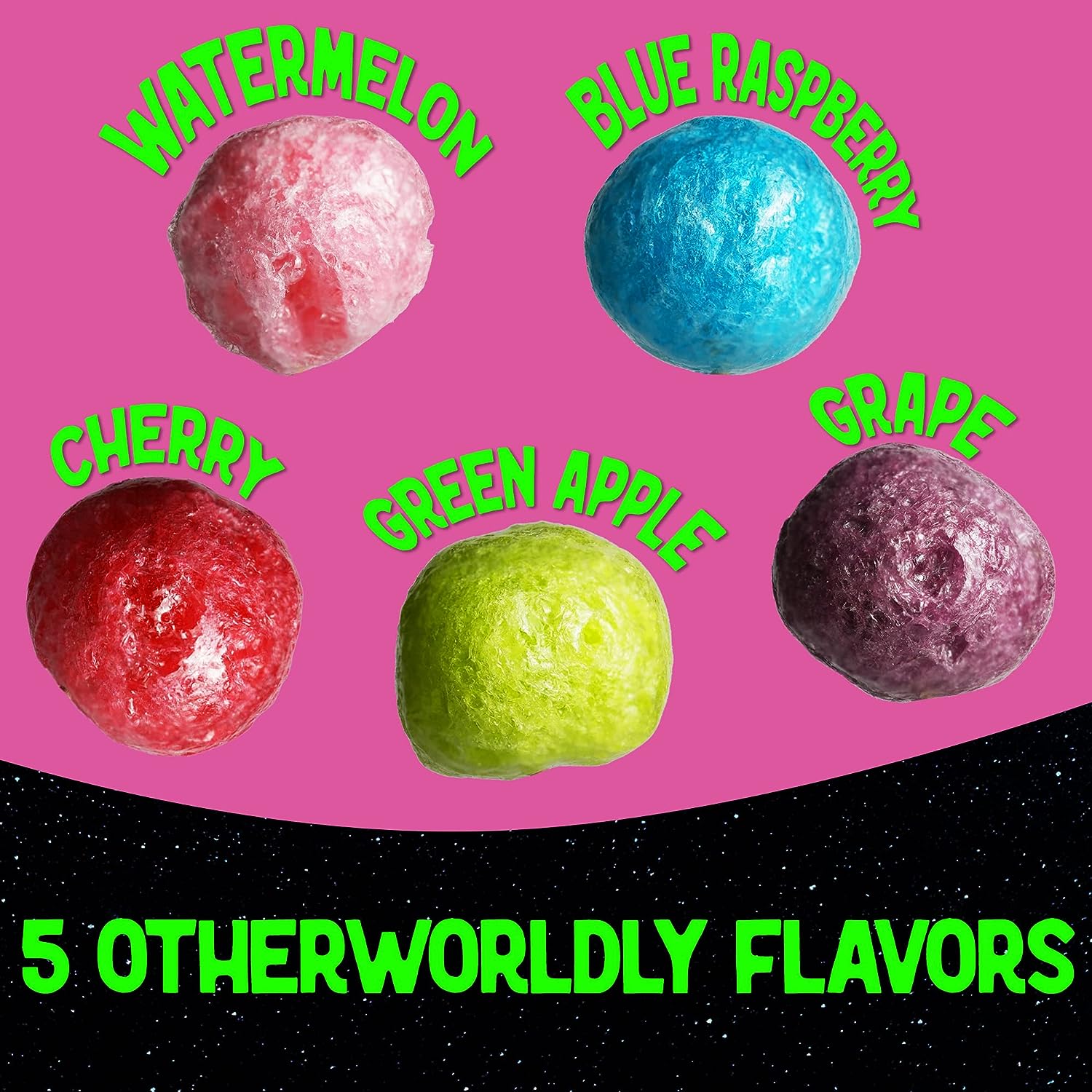 2 Pack Freeze Dried Space Balls and Alien Eggs Clusters Candy