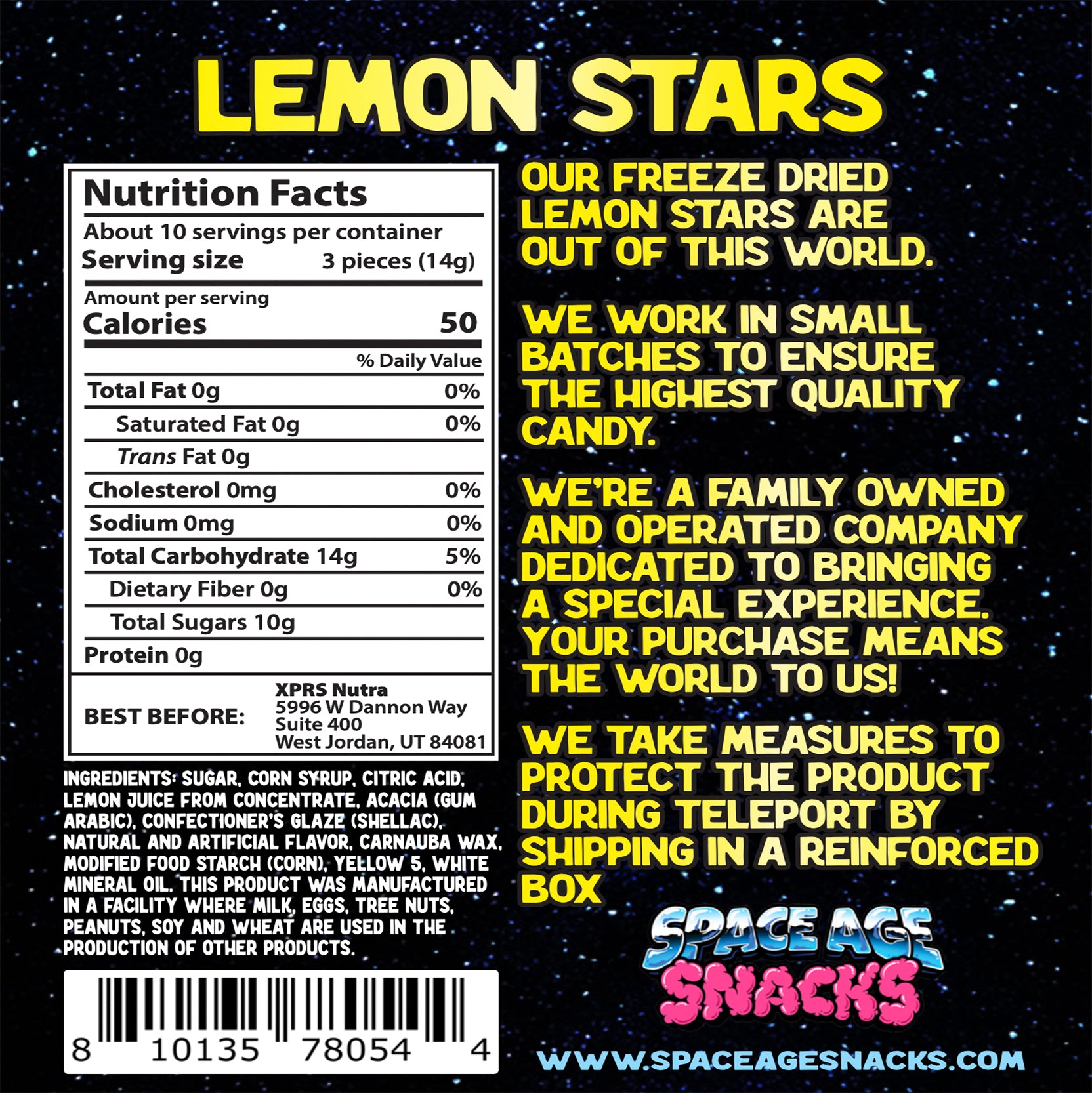 Freeze Dried Lemon Stars Candy