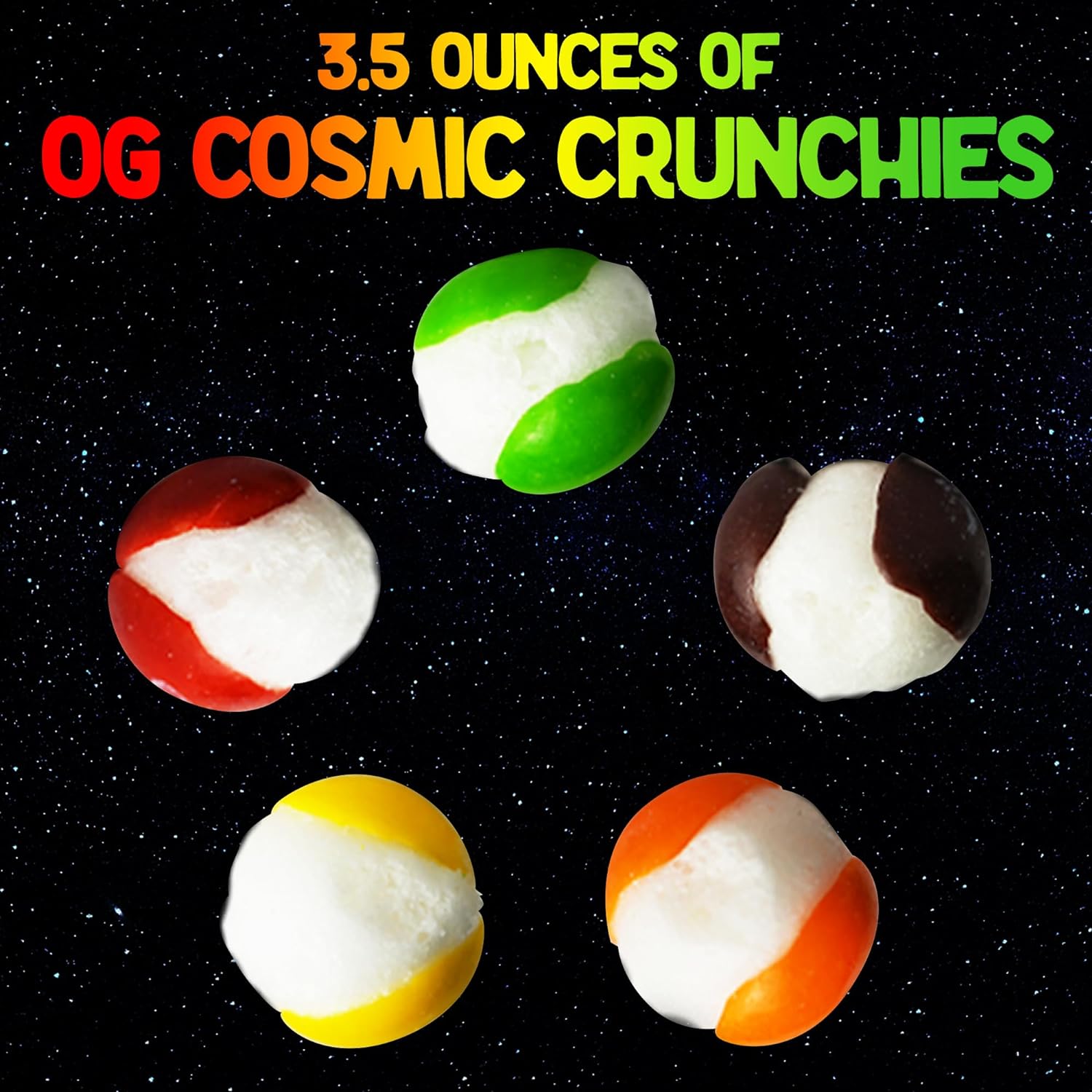 4 Pack Freeze Dried Cosmic Crunchies Candy - Original Cosmic Crunchies Sour, Berry and Tajin Cosmic Crunchies