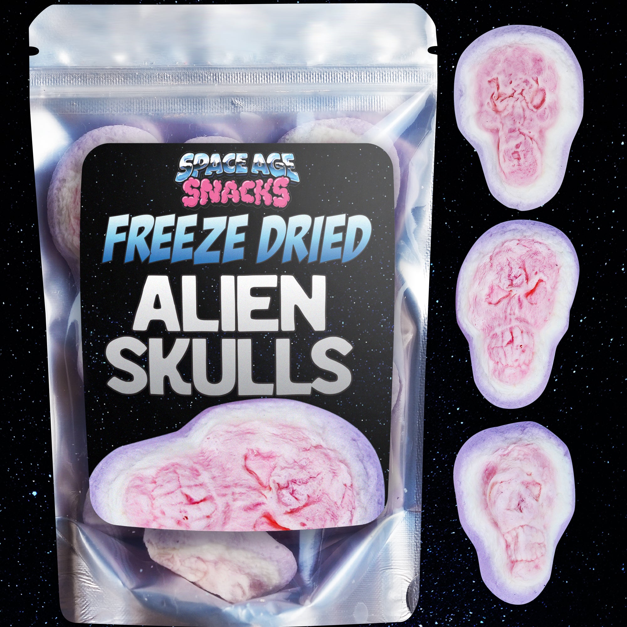 Freeze Dried Alien Skulls Candy – Space Age Snacks