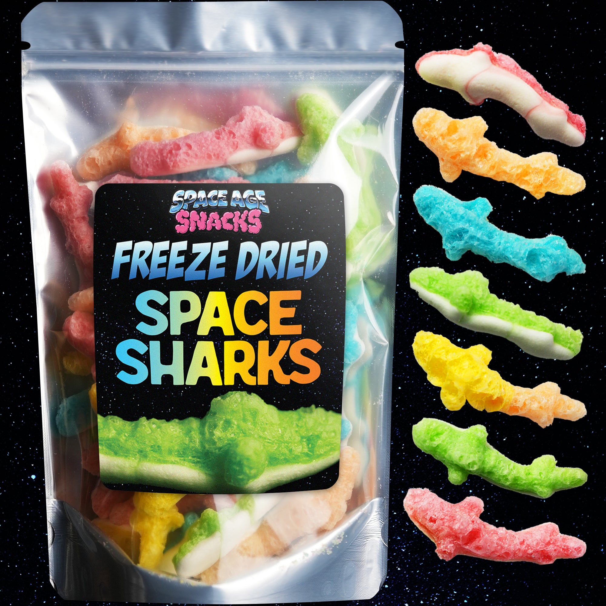 Freeze Dried Space Sharks Candy